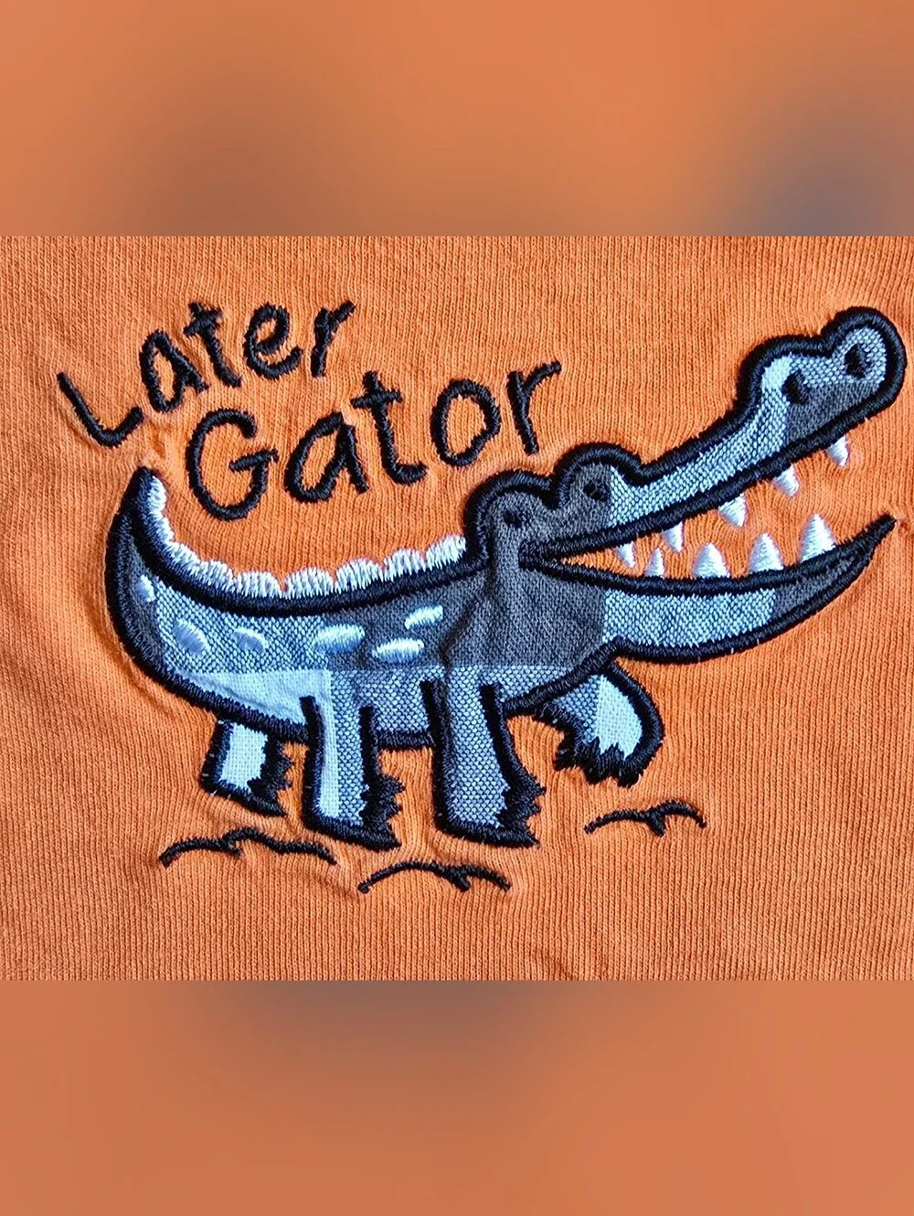 Jumping Beans Orange Alligator Unisex Onesie Plaid 12 Months